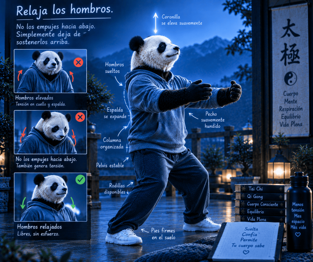 TUS HOMBROS NO SON ARETES… ¡DÉJALOS BAJAR!&nbsp;😂☯️